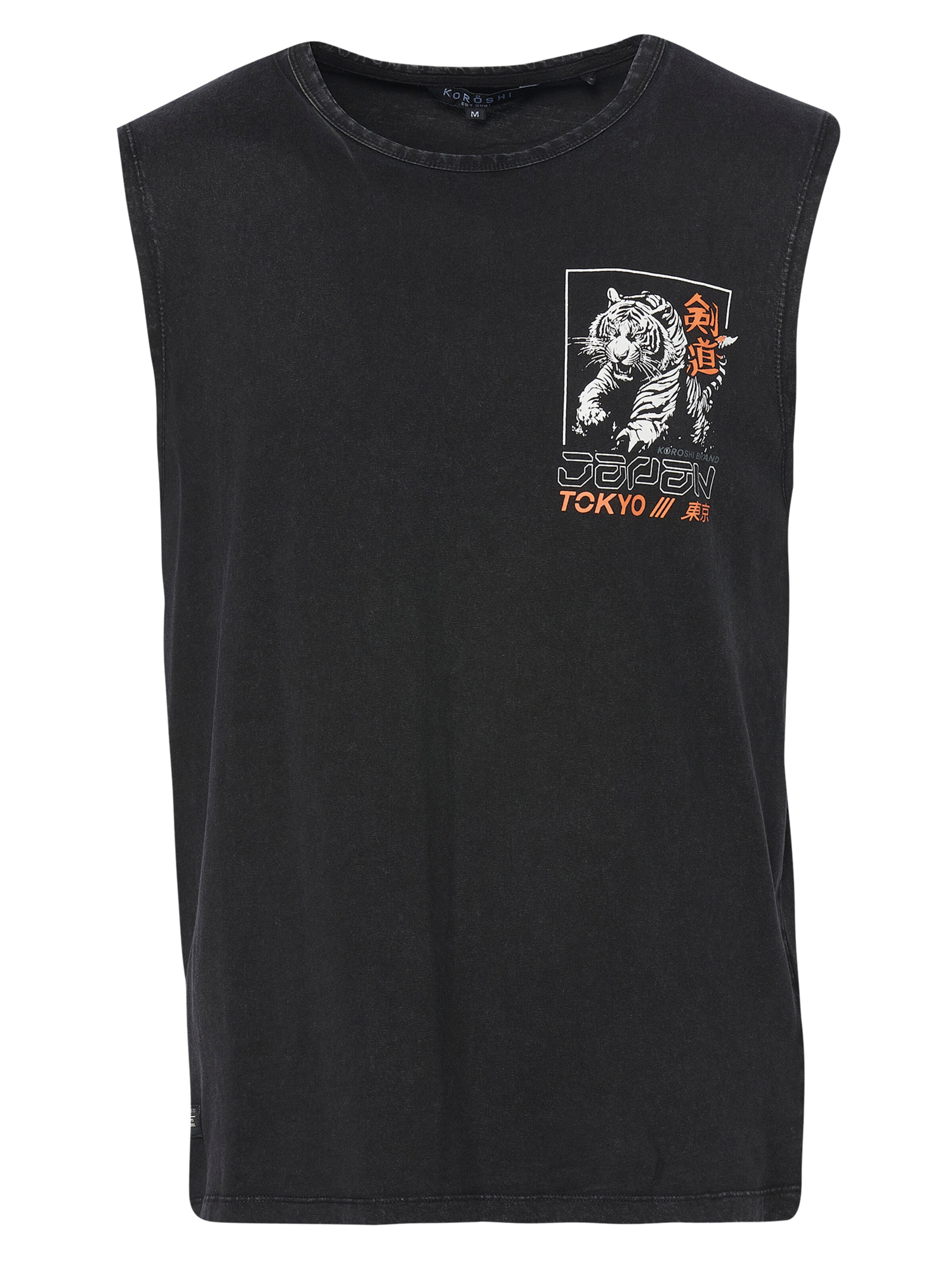 Maglietta di KOROSHI in nero: frontale