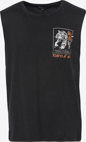 T-Shirt KOROSHI en noir : devant