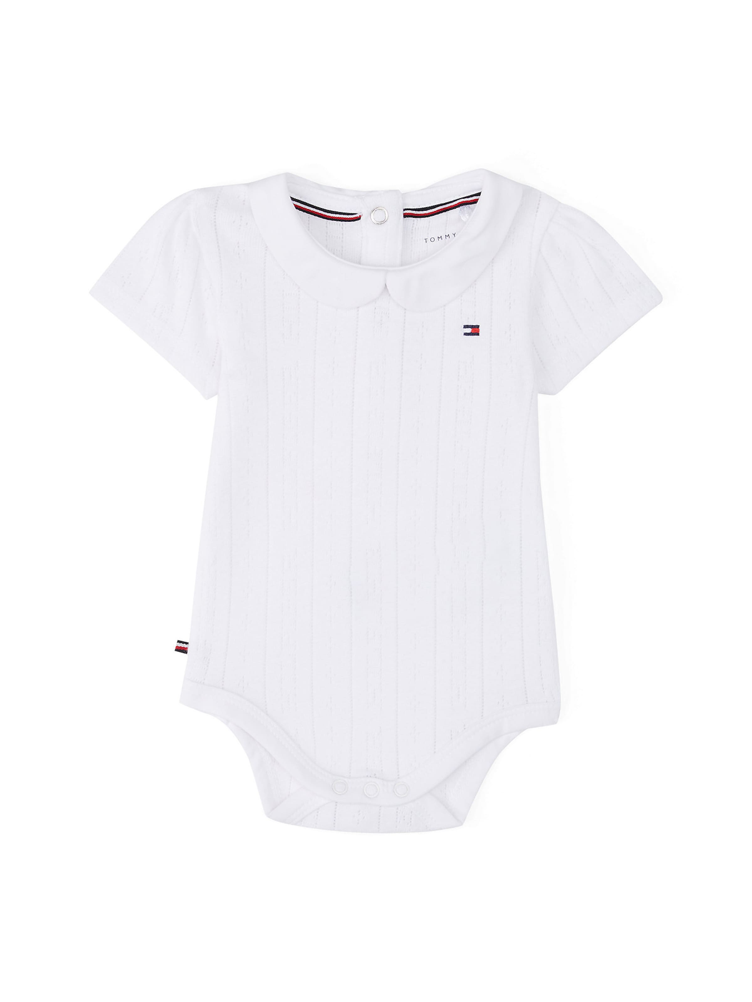 Barboteuse / body 'Pointelle' TOMMY HILFIGER en blanc : devant