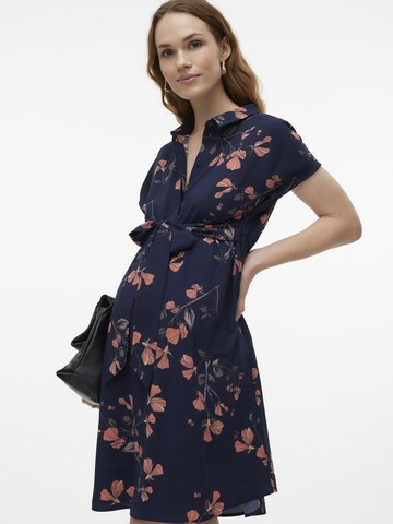 Abito camicia 'NEWHALLIE' di Vero Moda Maternity in beige: frontale