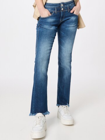 Herrlicher Flared Jeans in Blauw: voorkant