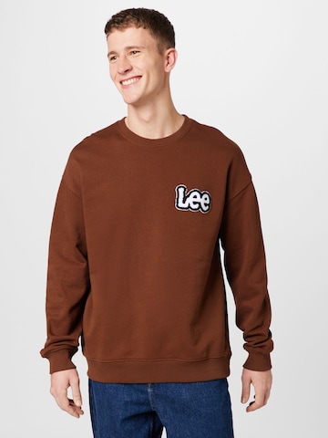 Lee Sweatshirt in Bruin: voorkant
