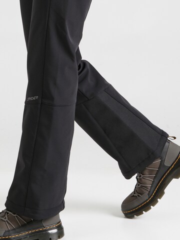 Spyder Rozkloszowany krój Spodnie sportowe w kolorze czarny