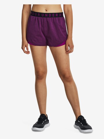 UNDER ARMOUR Regular Workout Pants 'Play Up 3.0 Twist' in Purple: front