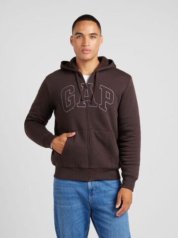 GAP Sweatjacke in Braun: predná strana