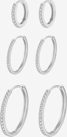 Orecchini 'Clear Trio' di Hey Happiness in argento: frontale