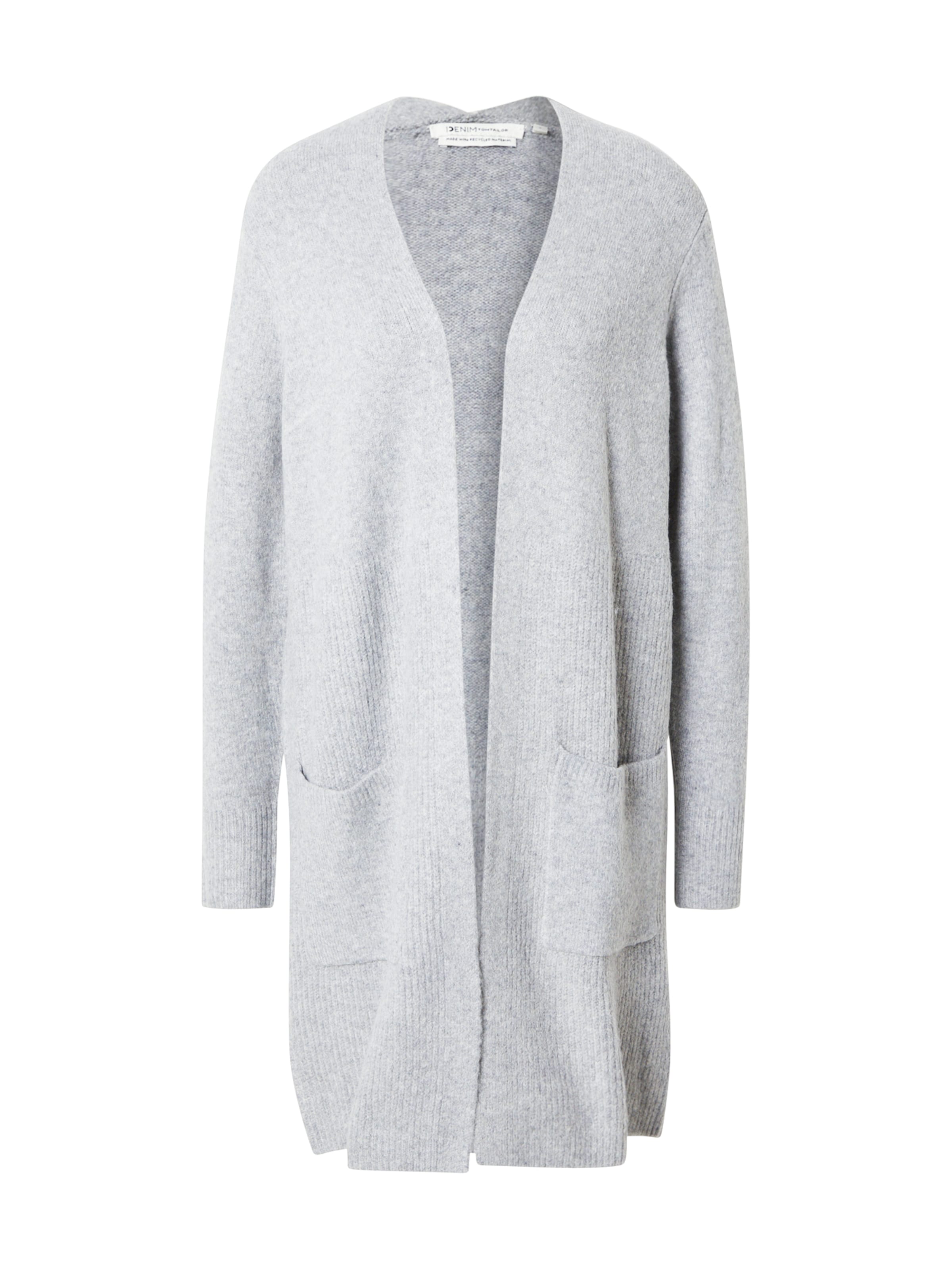 TOM TAILOR DENIM Knit cardigan in Grey: front