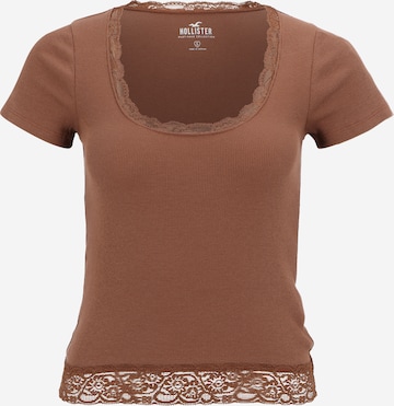 T-shirt HOLLISTER en marron : devant