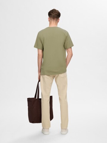 T-Shirt SELECTED HOMME en vert
