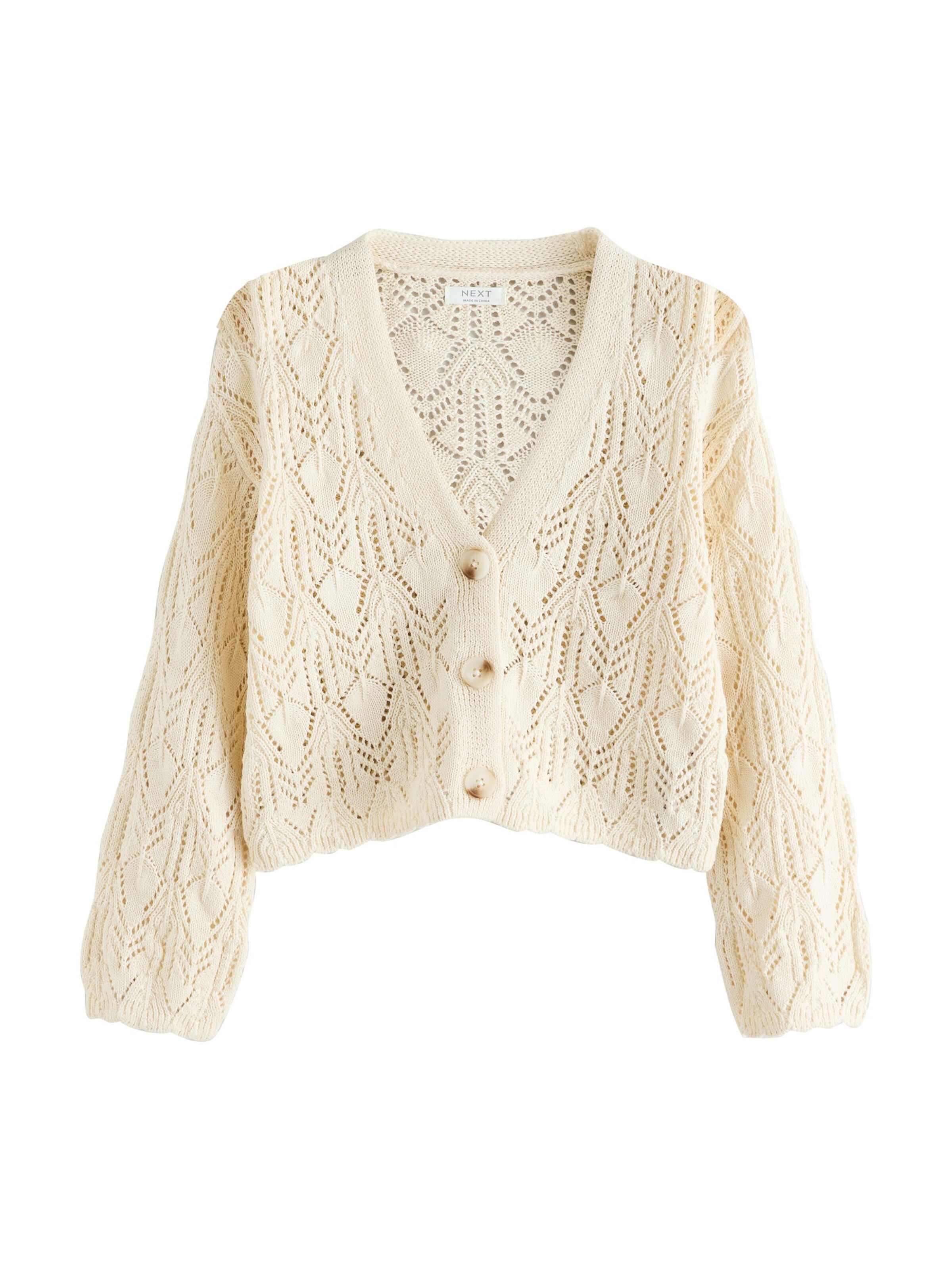 Next Strickjacke in Weiß: Vorderseite