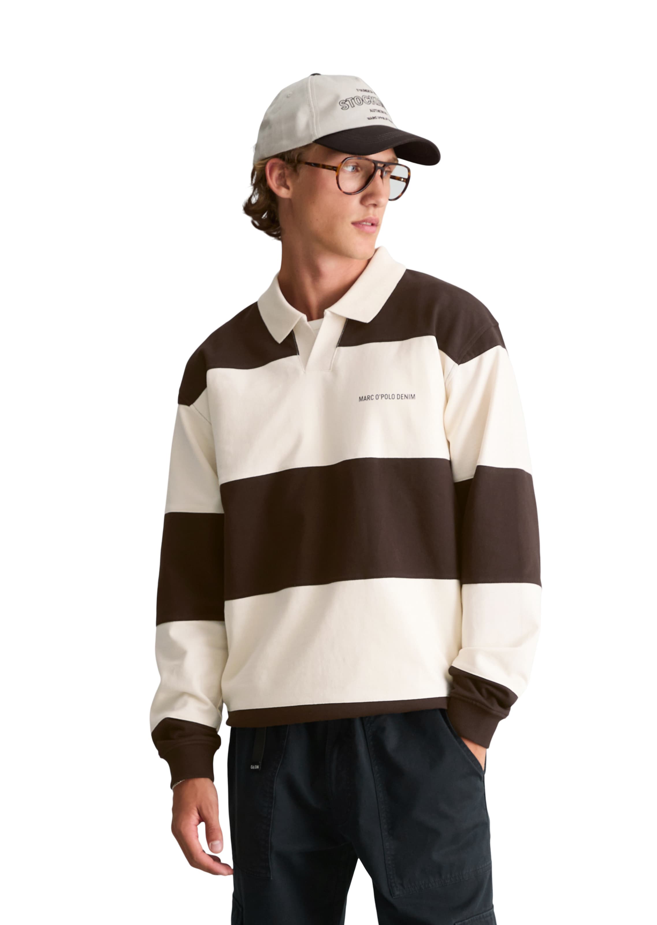Marc O'Polo DENIM Sweatshirt in Bruin: voorkant