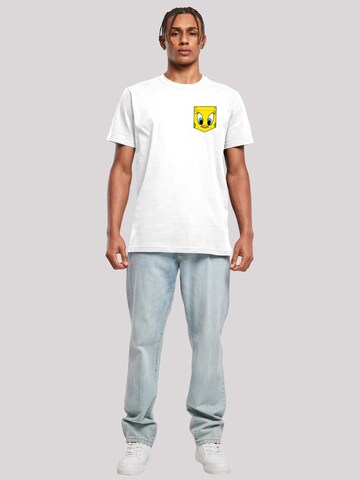T-Shirt 'Looney Tunes Tweety Pie Face' F4NT4STIC en blanc