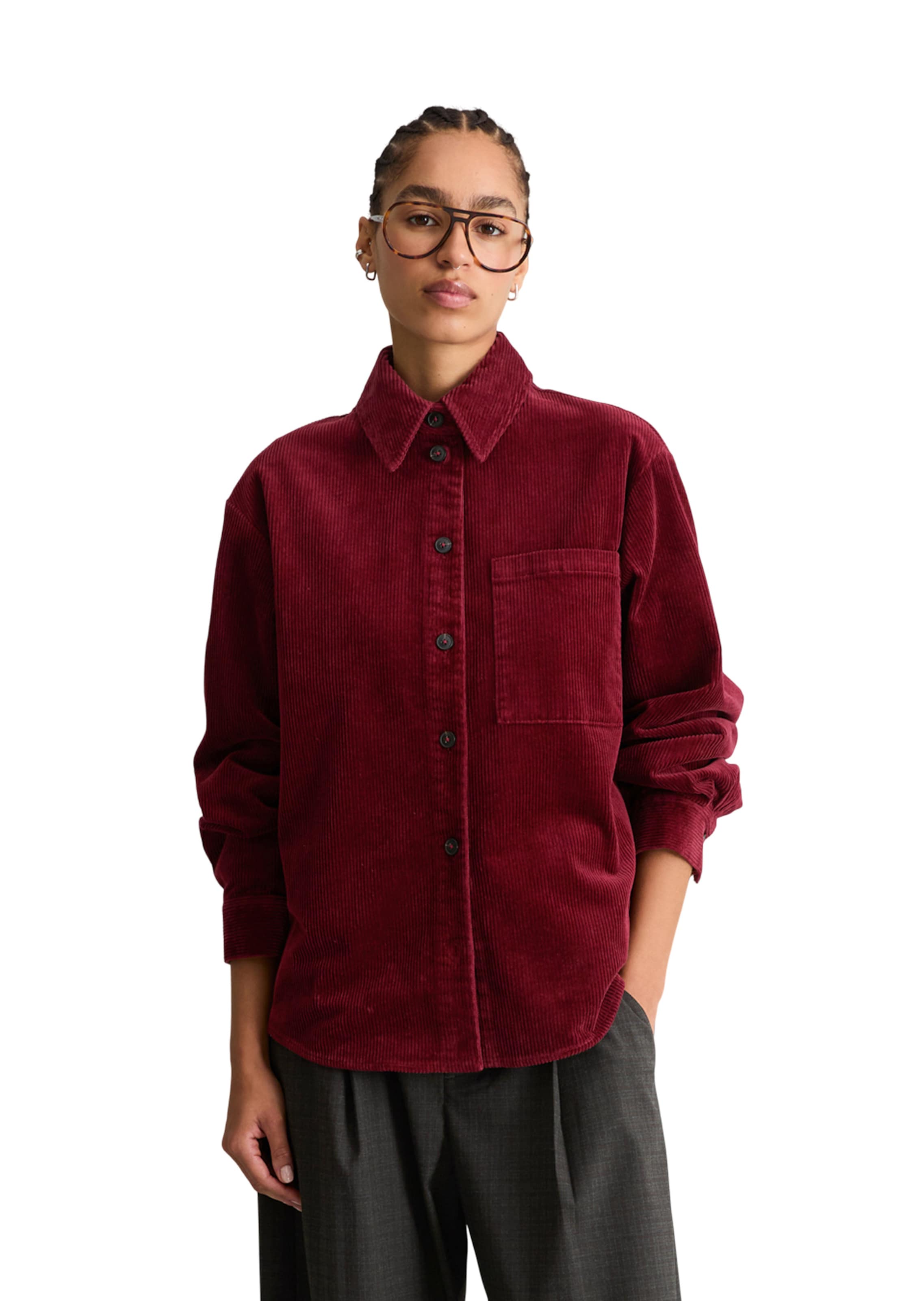 Marc O'Polo DENIM Blouse in Rood: voorkant
