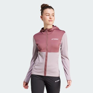 ADIDAS TERREX Athletic Jacket 'Xperior' in Purple: front
