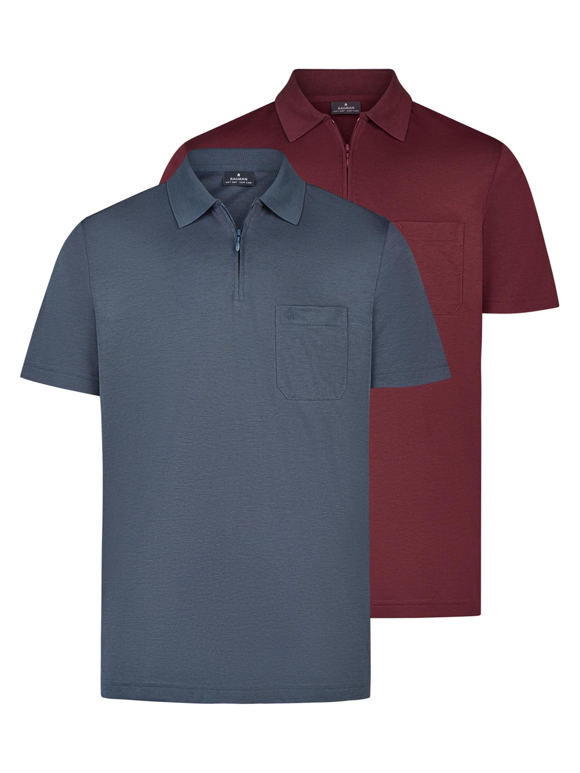 Ragman Shirt 'Basic' in Blue: front