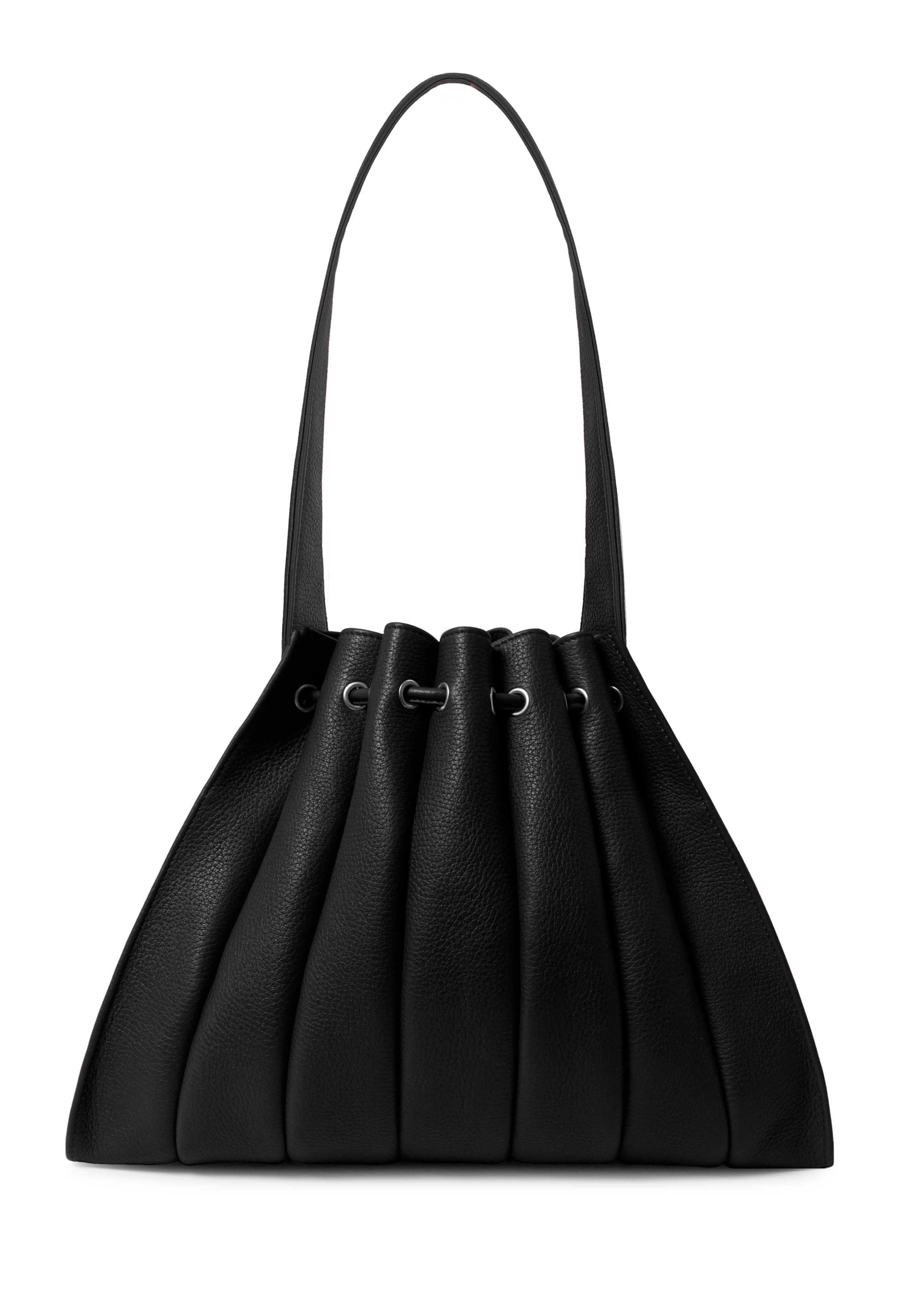 Gretchen Schultertasche 'Fan' in Schwarz: Vorderseite