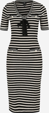 River Island Petite Knitted dress in Black: front