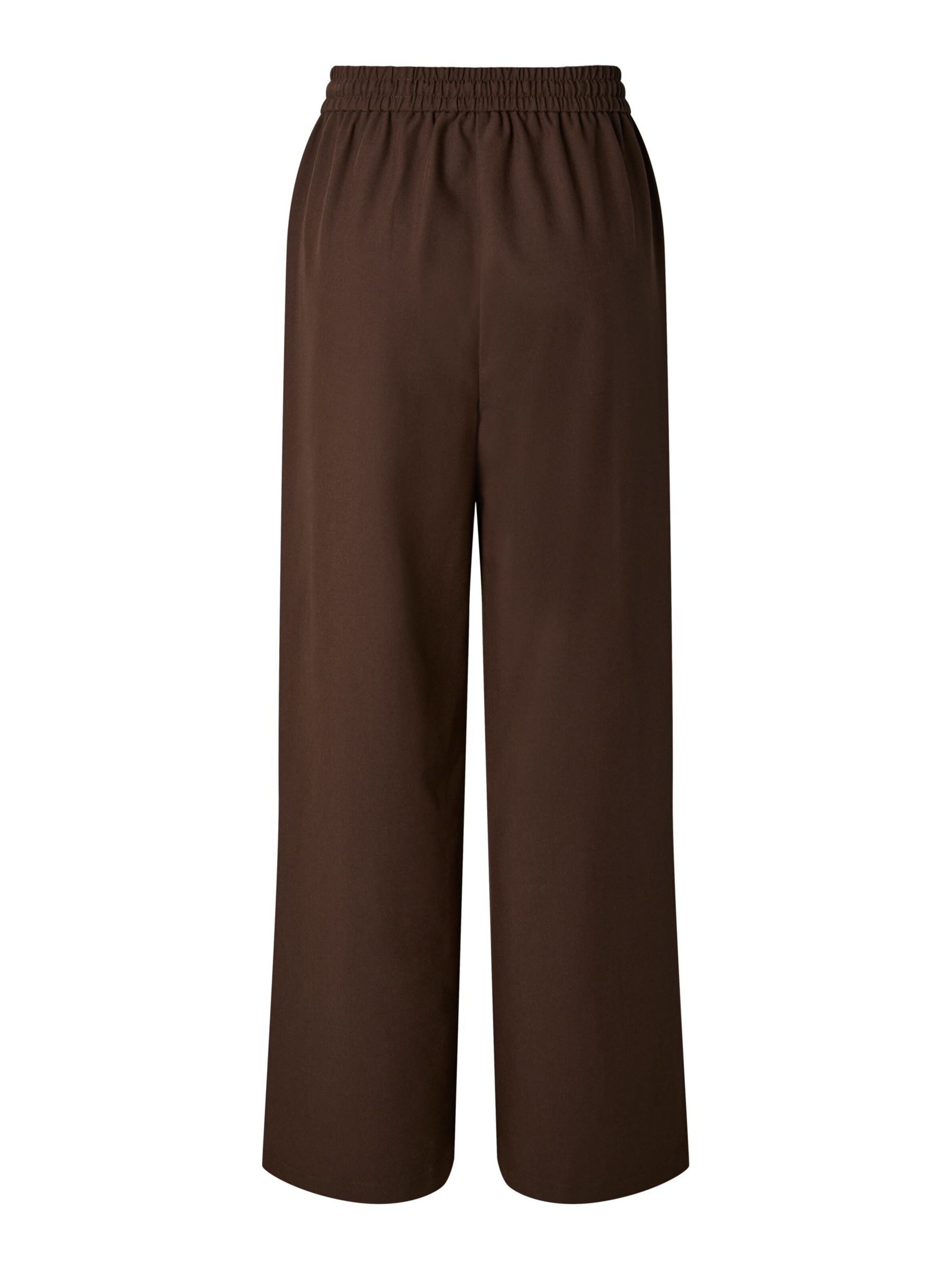 PIECES Wide leg Broek 'PCBosella' in Bruin
