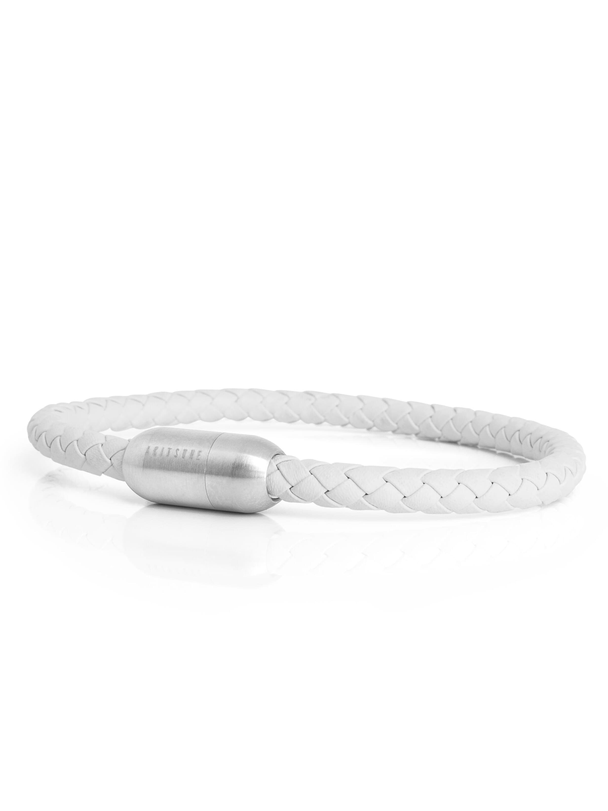 Akitsune Armband 'Silvus'‌‌‌‌‌‌‌‌‌‌ in Weiß: Vorderseite