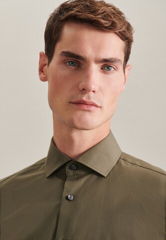 SEIDENSTICKER Slim fit Business shirt in Green