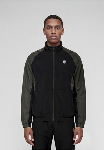 Sergio Tacchini Trainingspak 'Grecale' in Zwart: voorkant