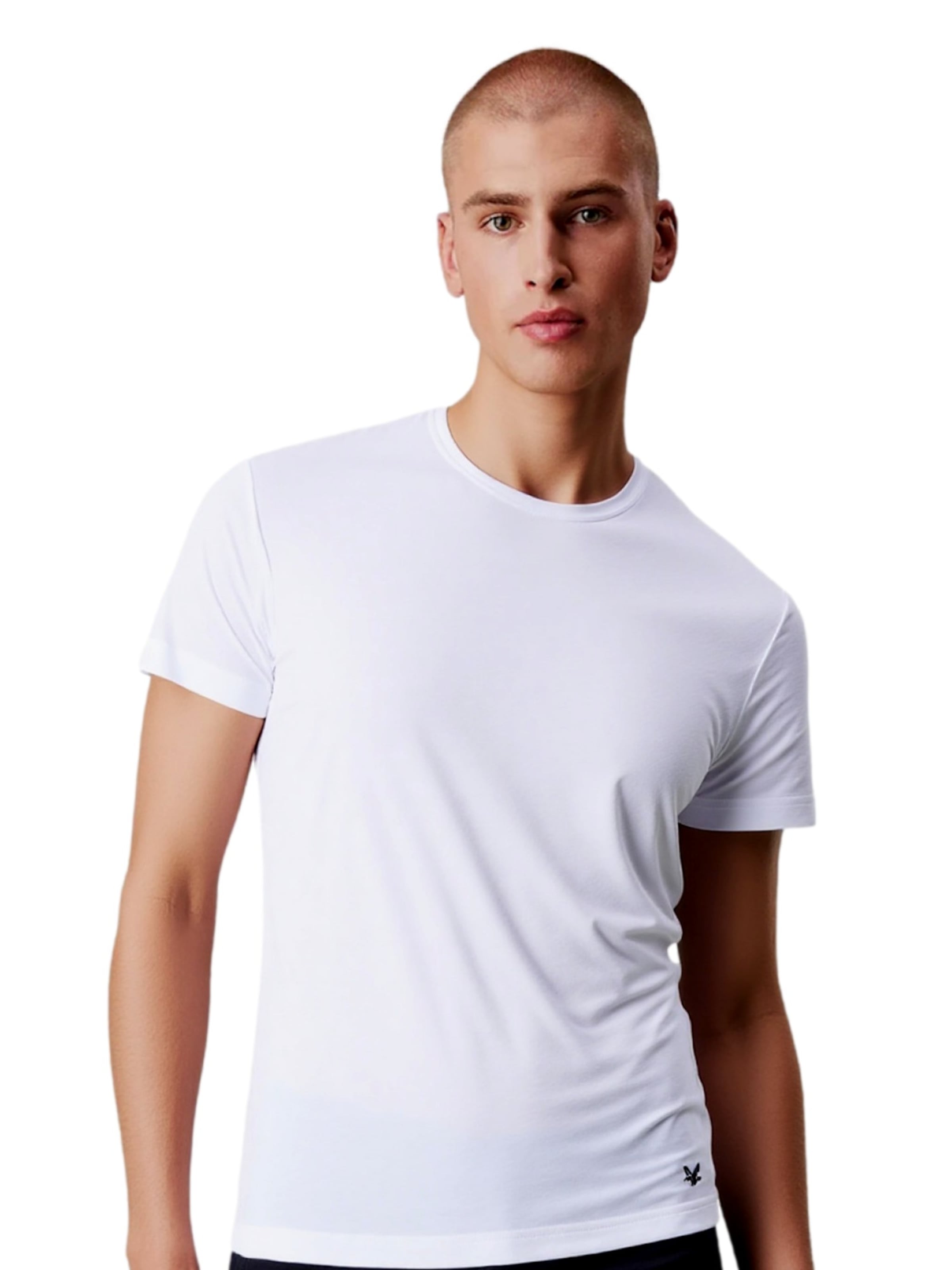 Lyle & Scott Pitkä pyjama 'Ward' värissä valkoinen