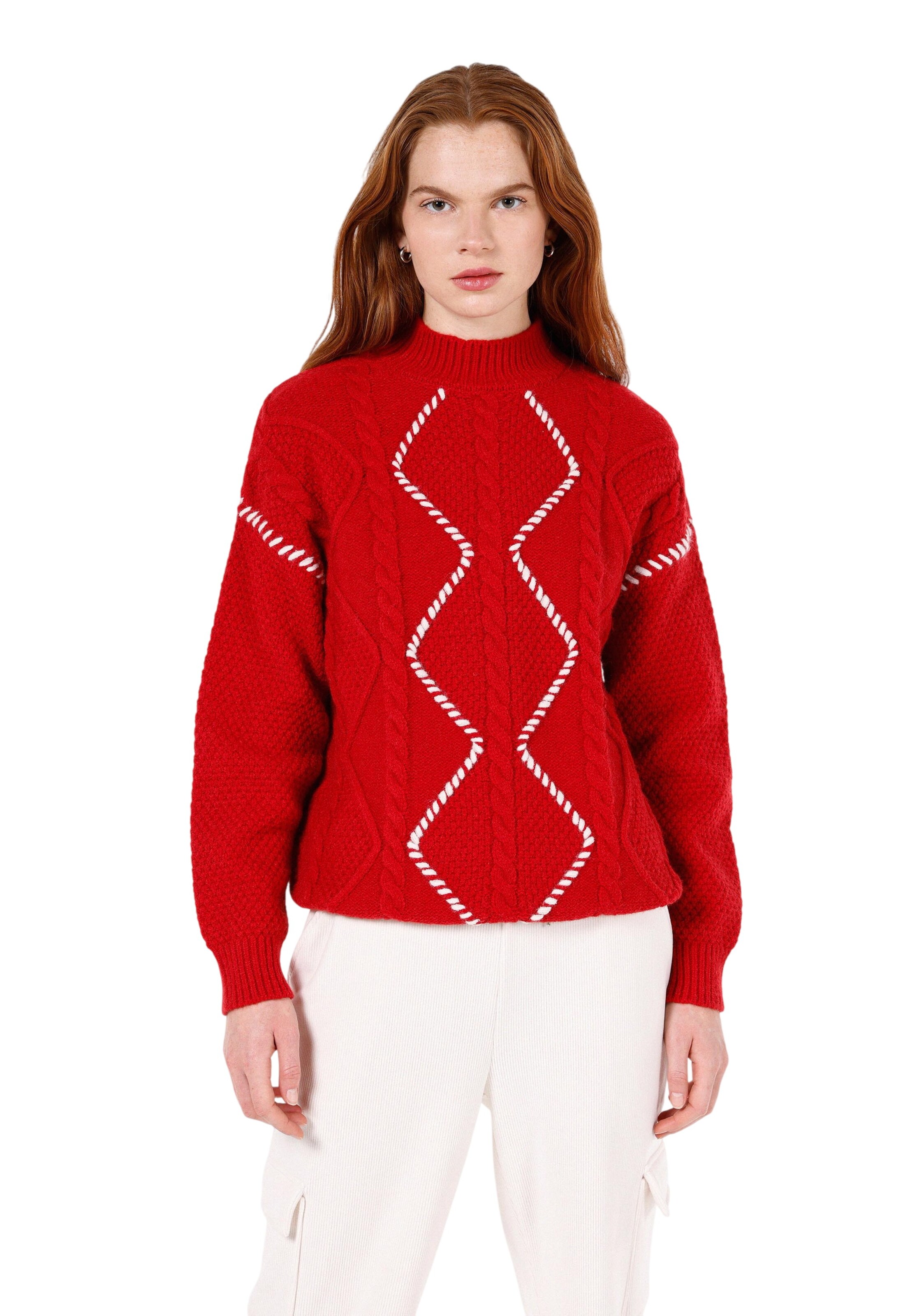 Colin's Pullover in Rot: Vorderseite