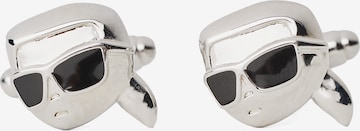 Karl Lagerfeld Cufflinks 'Ikonik' in Silver: front