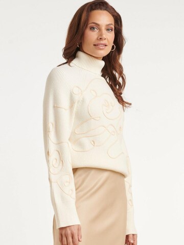 Smashed Lemon Gebreide top in Beige