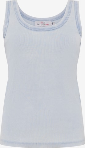 Zwillingsherz Tanktop in Blau: Vorderseite