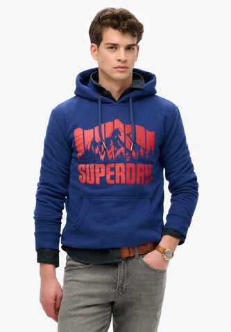 Sweat-shirt 'Mountain Regenbogen' Superdry en bleu : devant