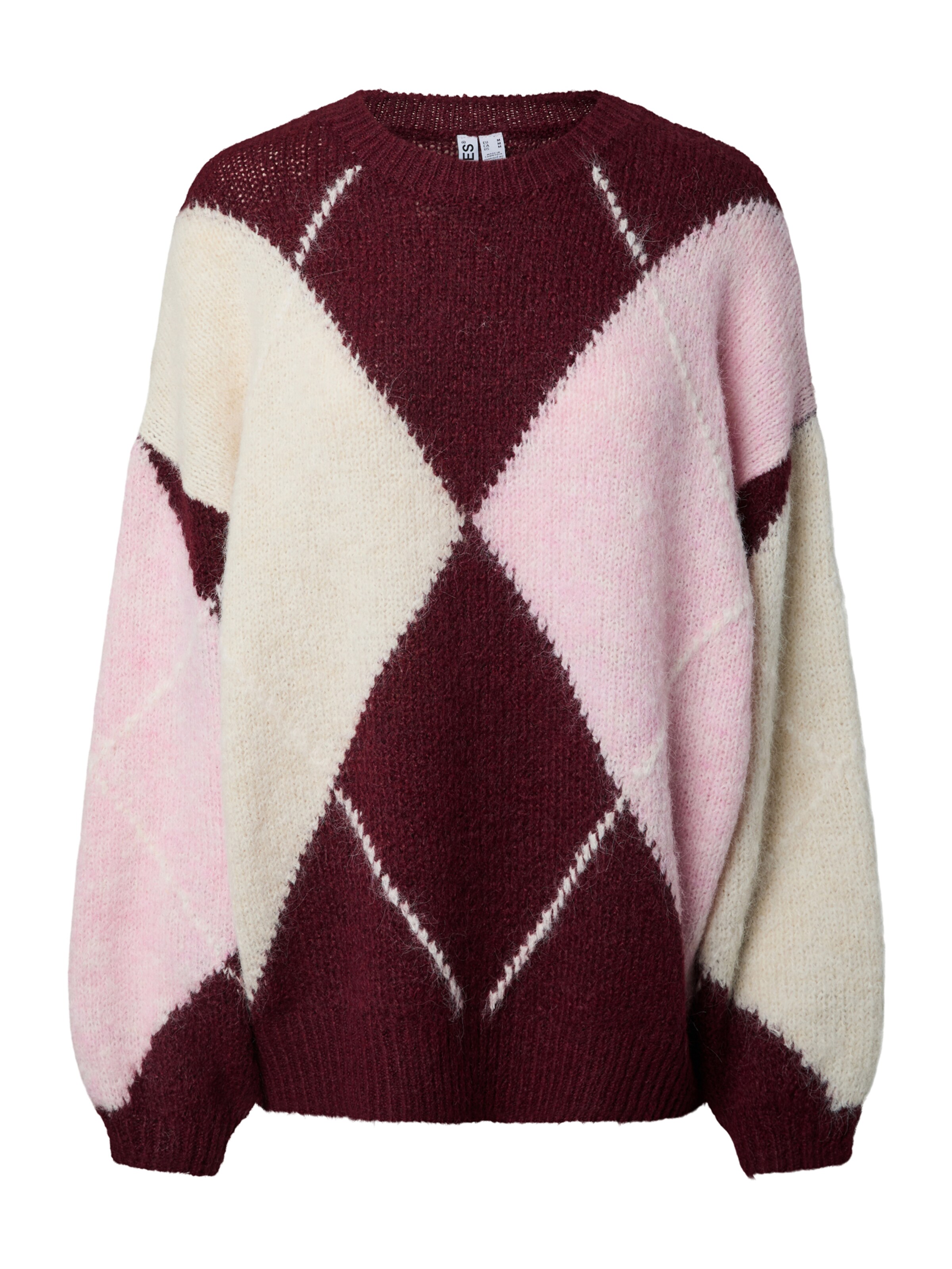 Pull-over oversize 'PCRASMINE' PIECES en rouge : devant