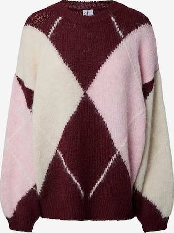 Pullover extra large 'PCRASMINE' di PIECES in rosso: frontale