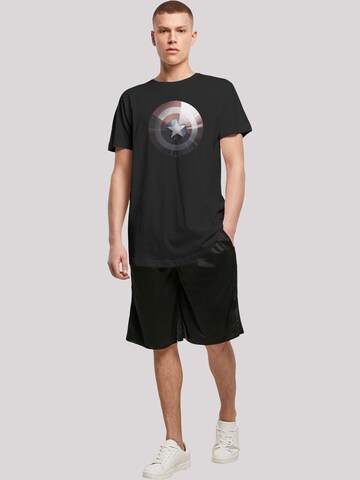 T-Shirt 'Marvel Captain America Shield Shiny' F4NT4STIC en noir
