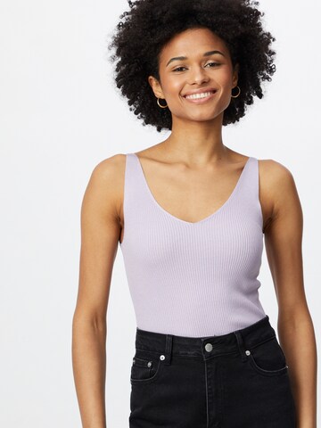 JDY Knitted Top 'Nanna' in Purple: front