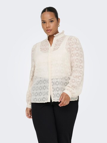 Chemisier ONLY Carmakoma en beige : devant