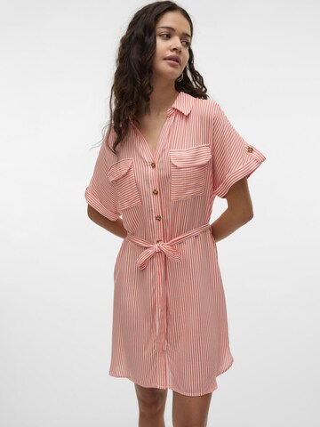 VERO MODA - Vestido camisero 'VMBumpy' en naranja