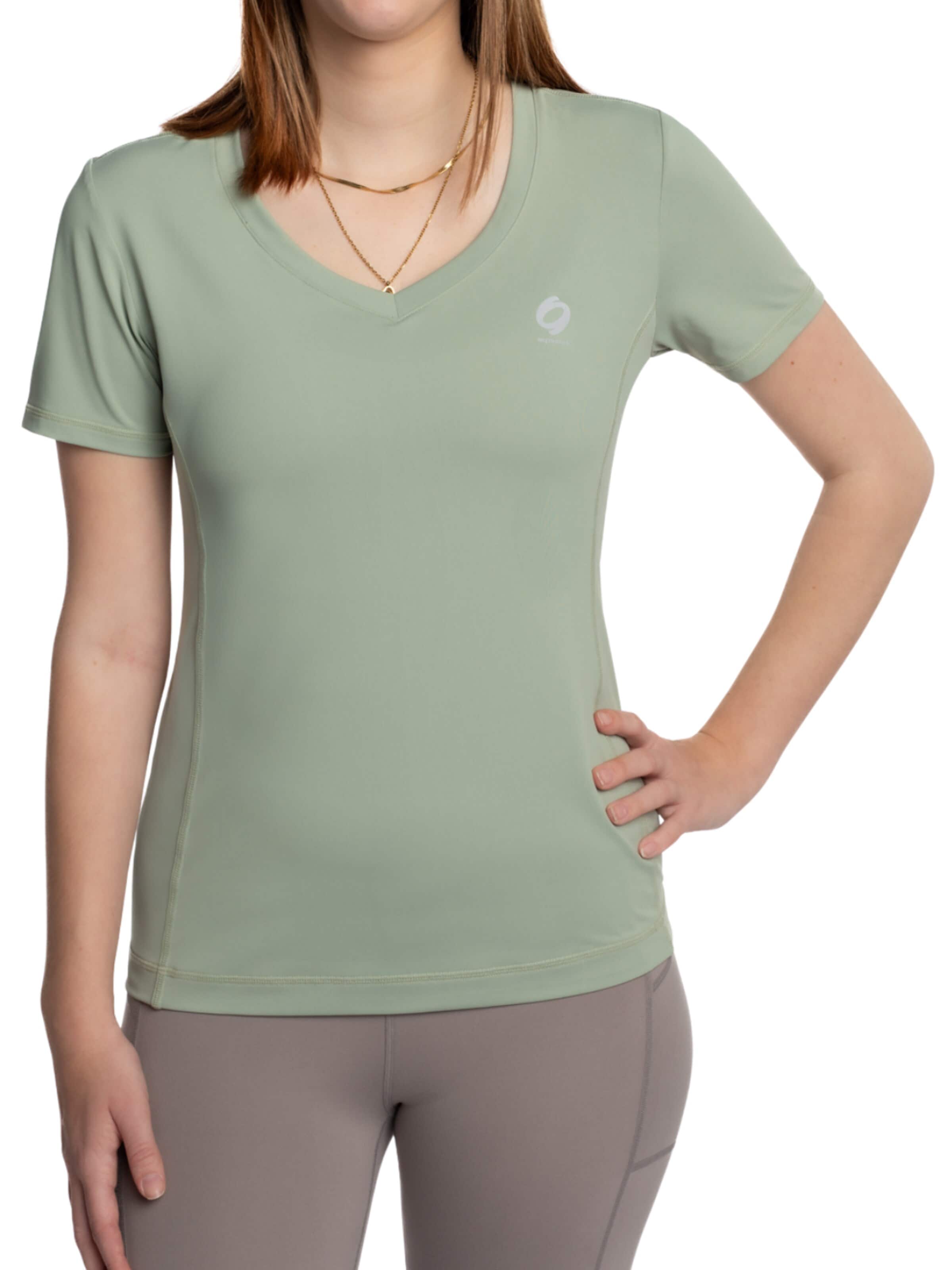 T-shirt fonctionnel 'Mymotus® ladies V-neck T-shirt, Tea Green, YW25' mymotus en vert