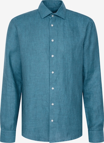Coupe regular Chemise business 'Smart Linen' SEIDENSTICKER en bleu : devant