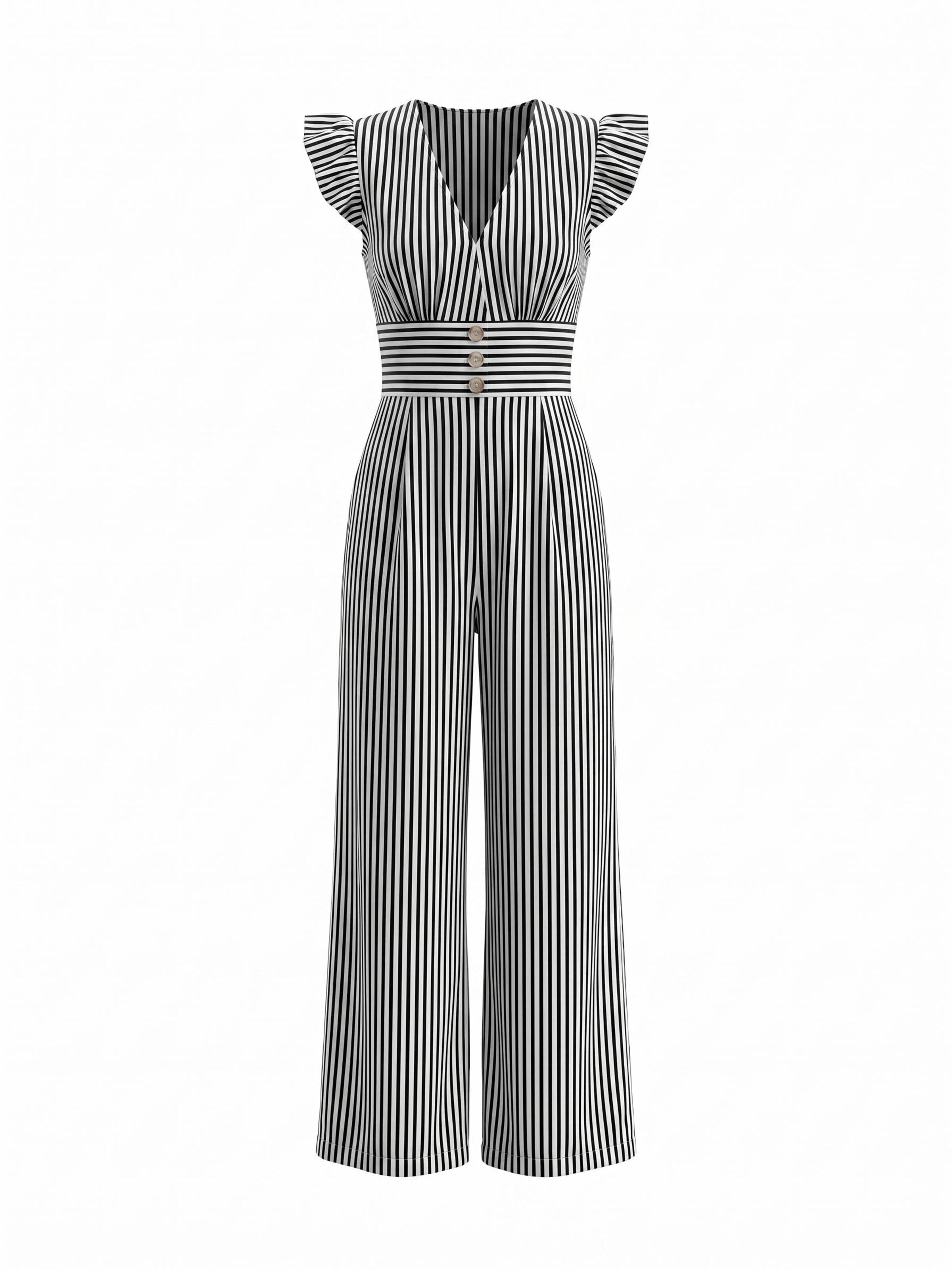 Cupshe Jumpsuit in White: front
