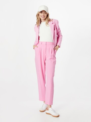 Monki Loosefit Bandplooibroek in Roze