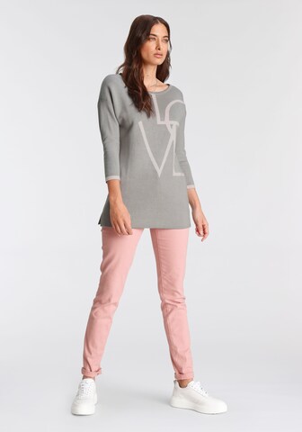 LAURA SCOTT Sweater 'LOVE' in Grey