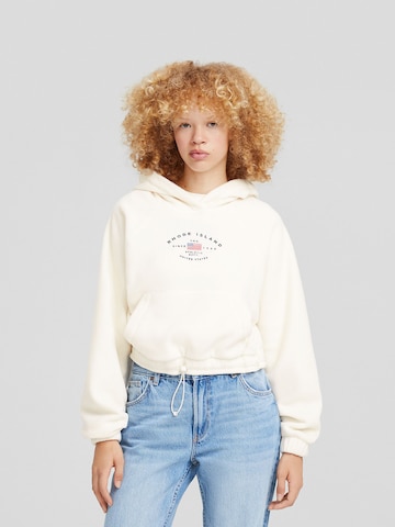 Bershka Sweatshirt in Beige: front