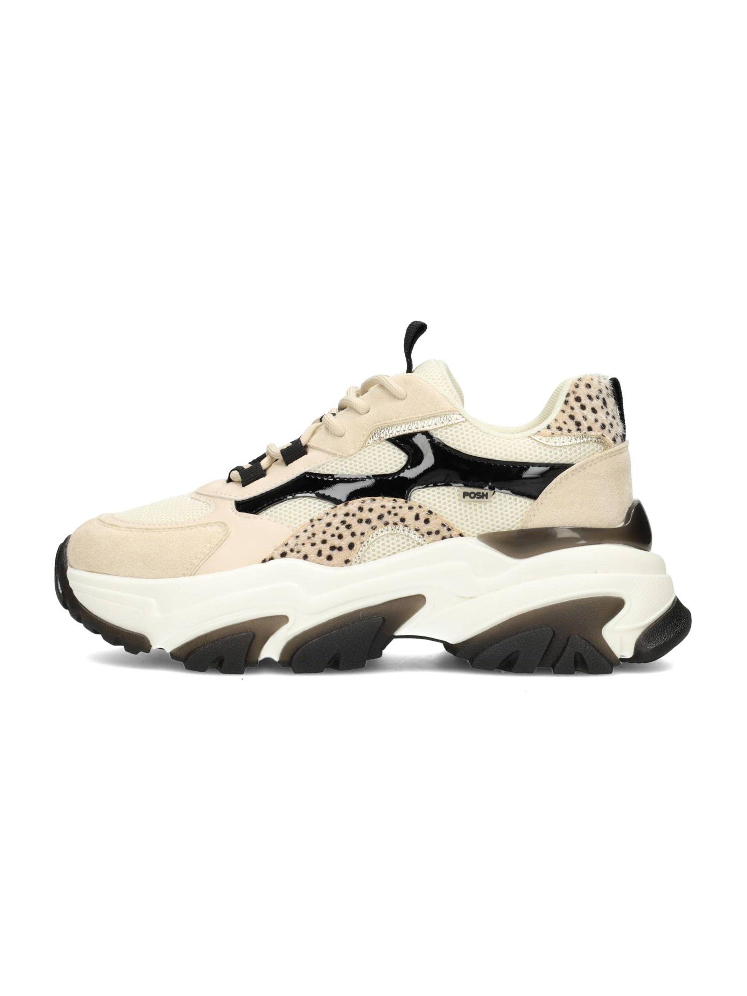 POSH by Poelman Platform trainers 'Polly' in Beige: front