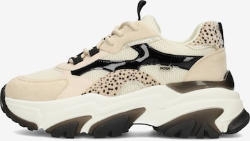 POSH by Poelman Platform trainers 'Polly' in Beige: front