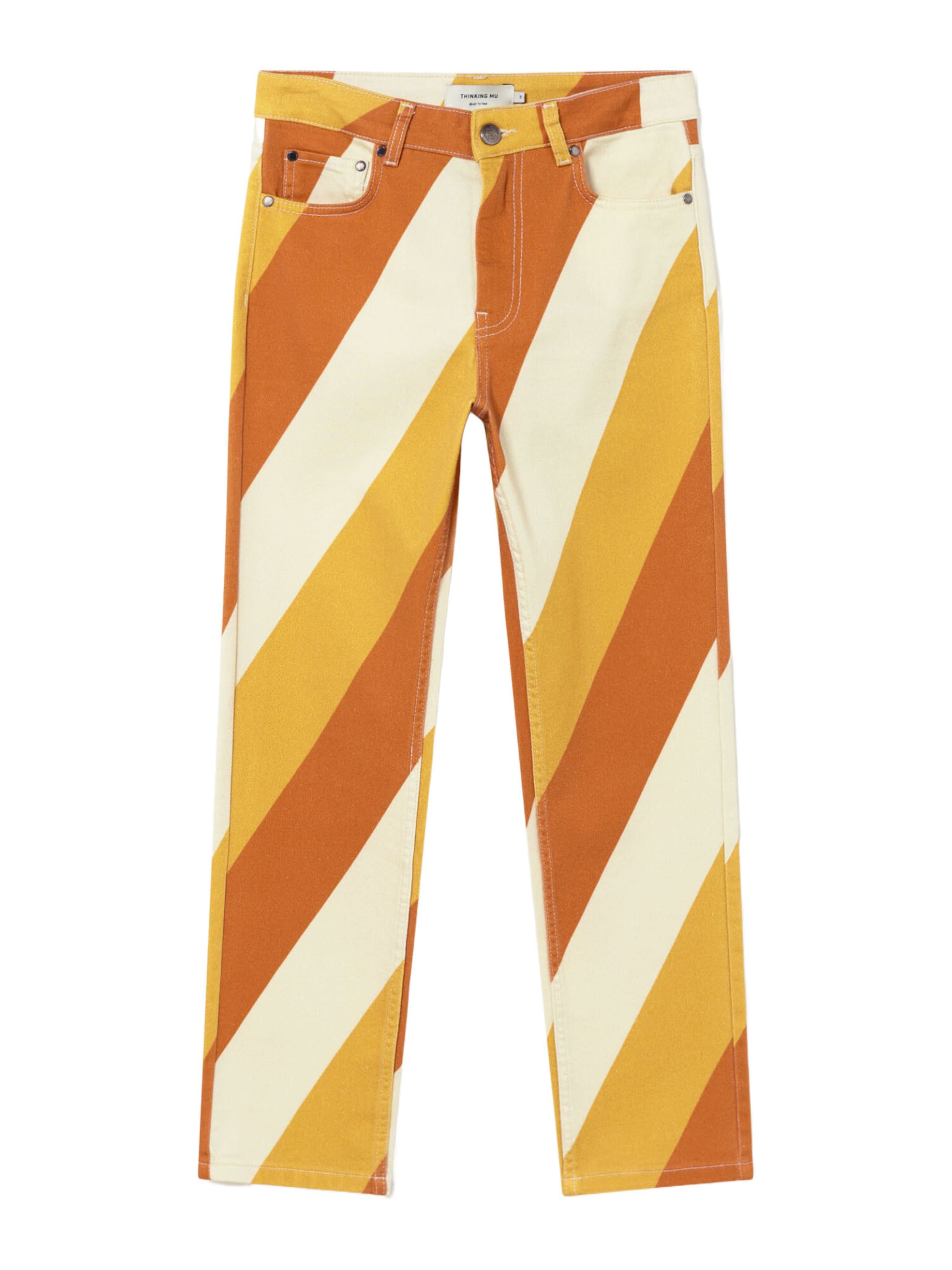 Thinking MU Regular Jeans 'Slash Nele' in Gelb: Vorderseite