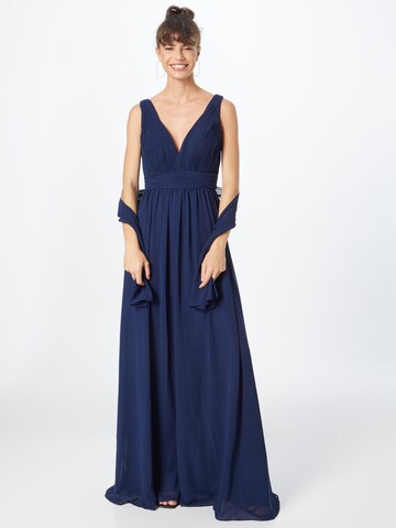 mascara Evening Dress in Blue