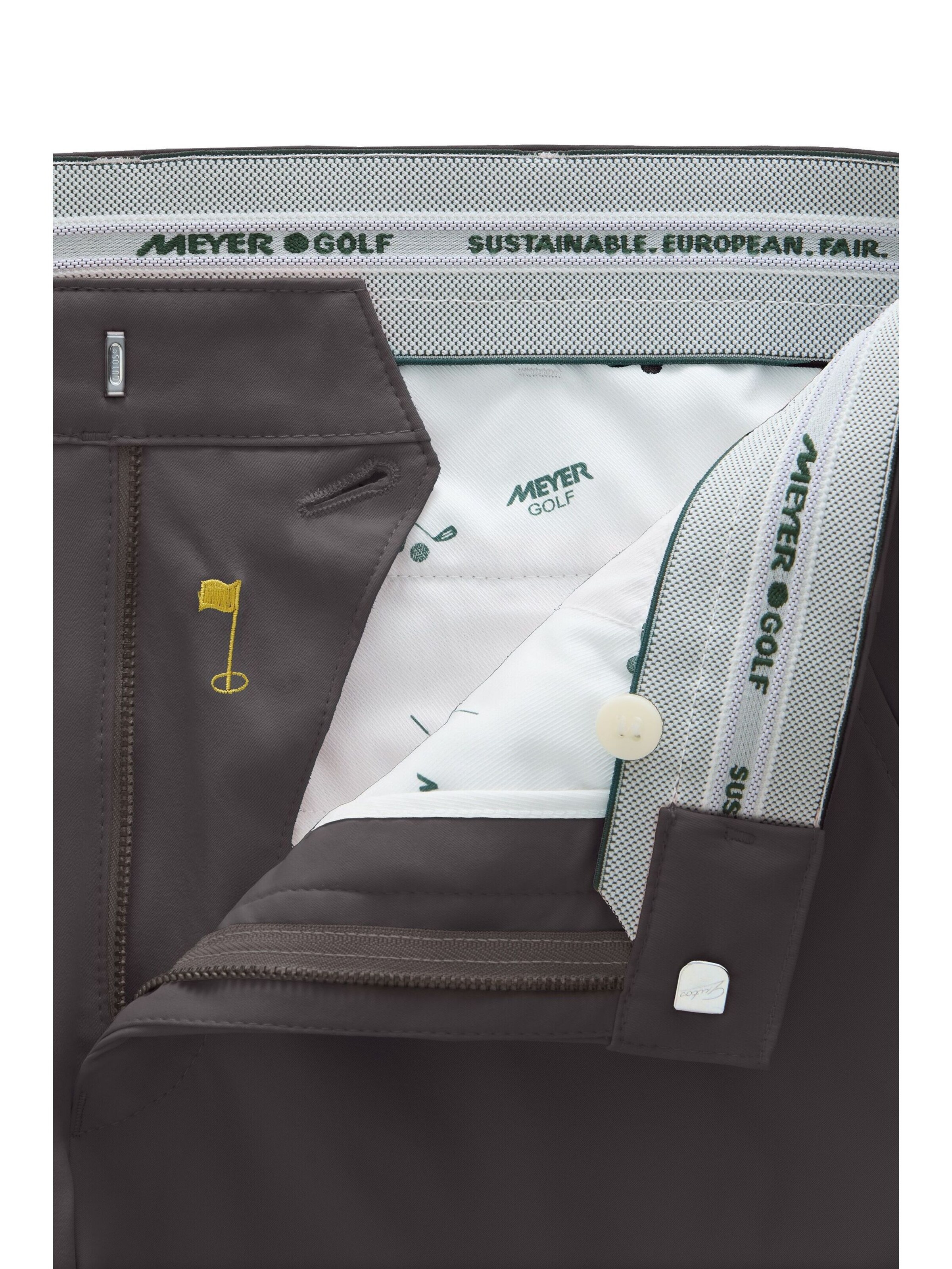 MEYER Regular Chinohose 'Oakmont 2-8626', atmungsaktiv in Braun