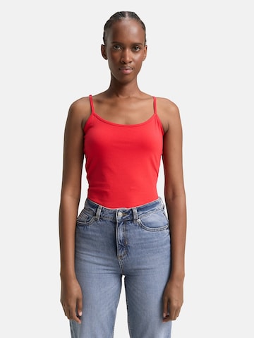 Haut TOM TAILOR DENIM en rouge : devant