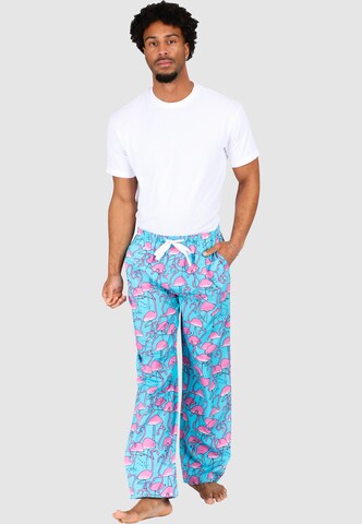 Lousy Livin Schlafanzug-Hose 'Pant Greater Flamingos' in Blau